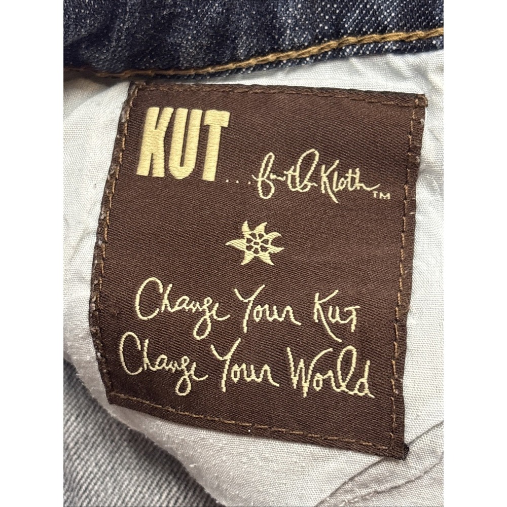 Kut from the Kloth Womens Bermuda Stretch Jean Shorts Y2K Flap Pocket Size 2 - Picture 6 of 11